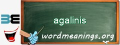 WordMeaning blackboard for agalinis